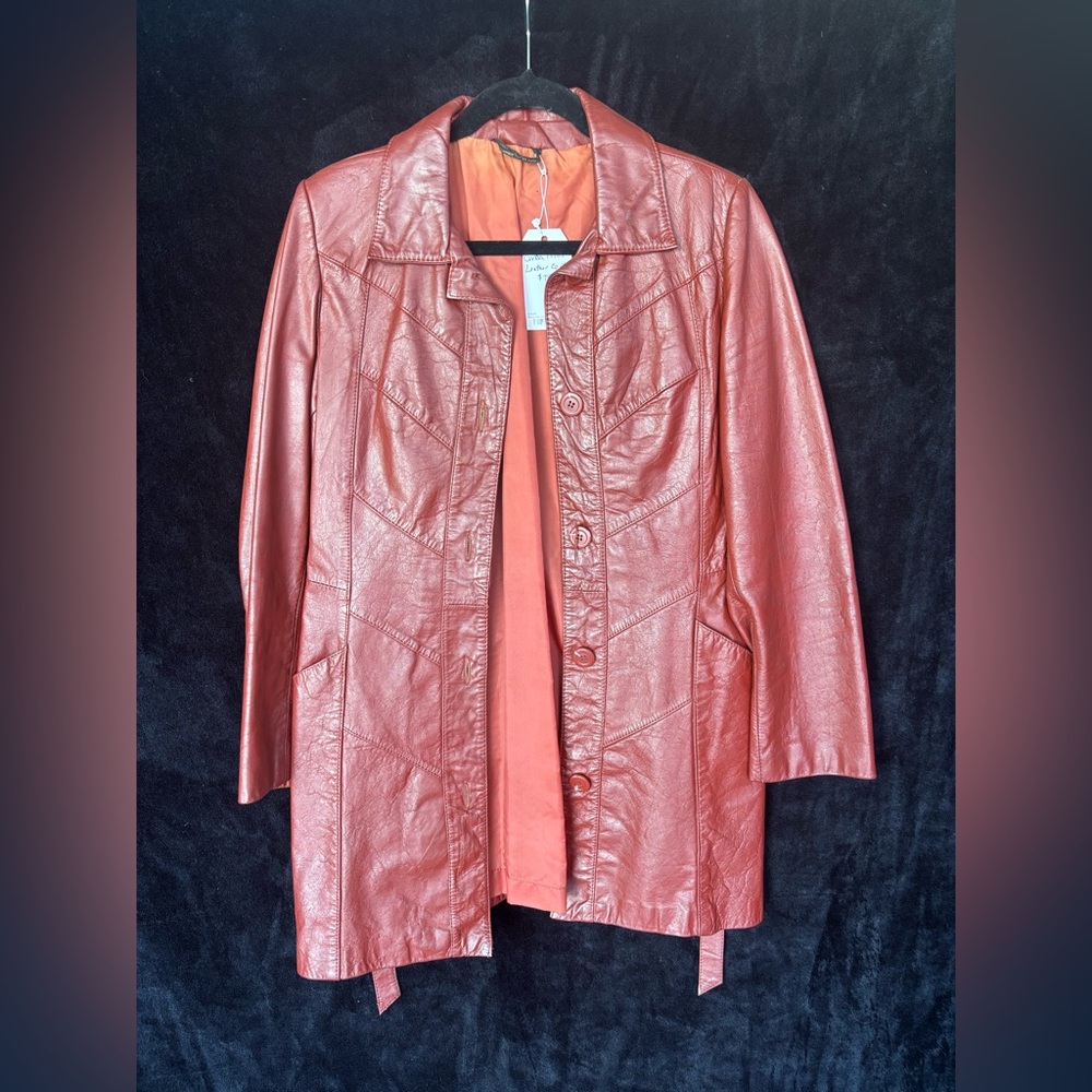 Vintage Burgundy Leather Jacket | Size 12 (Fits M) | 100% Leather